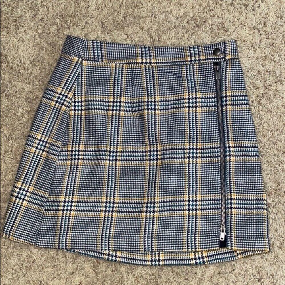 Abercrombie Plaid Wool Mini Skirt NWOT